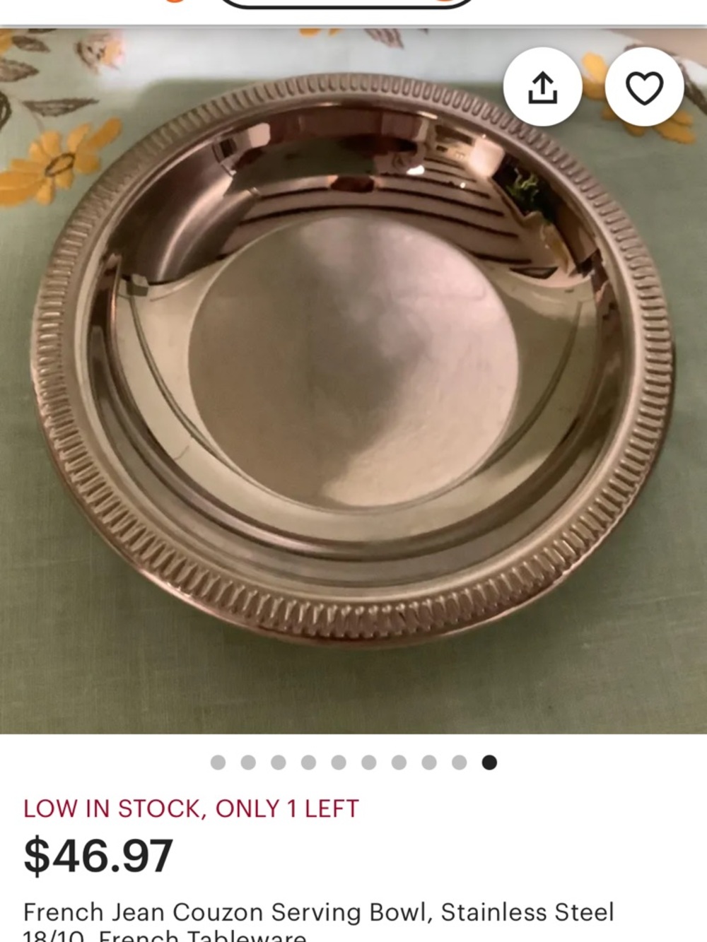 Vintage Jean Couzon serving dish made in Italy. 1950-1980.